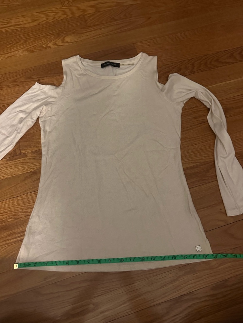 Ivanka Trump Cream Cold Shoulder Blouse - Picture 7 of 10